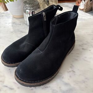 Birkenstock Black Suede Ankle Boots Booties